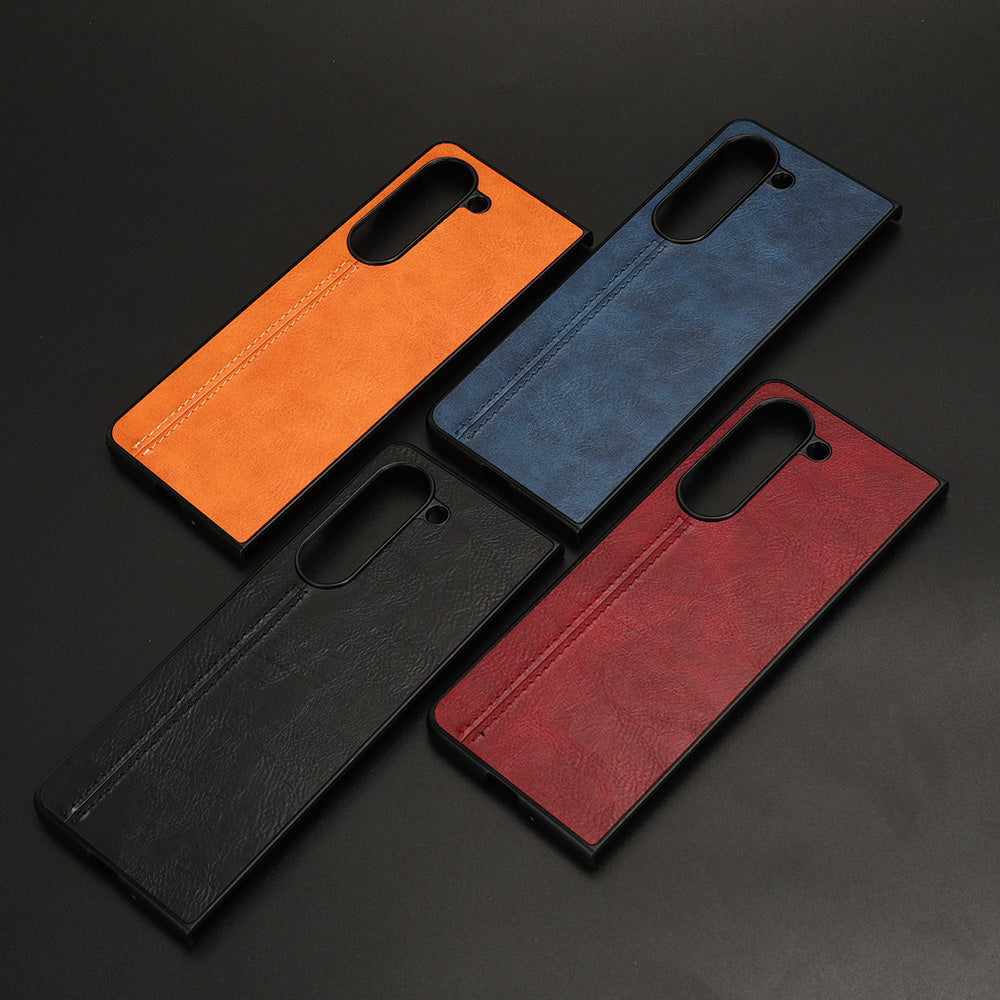 For Samsung Galaxy Z Fold5 5G PU Leather PC Phone Case Anti-Scratch Stitched Protective Cover For Samsung Galaxy Z Fold5 5G PU Leather PC Phone Case Anti-Scratch Stitched Protective Cover